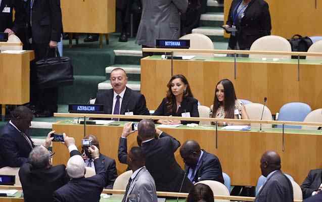 Prezident xanımı və qızı ilə BMT-də -  FOTOLAR